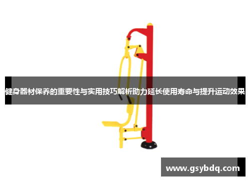 健身器材保养的重要性与实用技巧解析助力延长使用寿命与提升运动效果